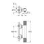 Technische Zeichnung des Brausethermostats Precision Feel