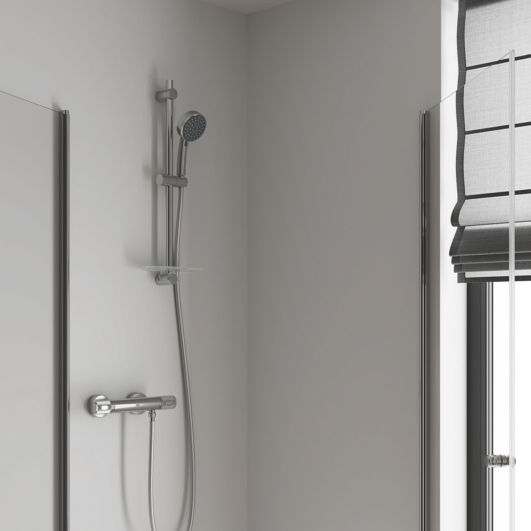 Brausethermostat mit Duschkopf und Handbrause