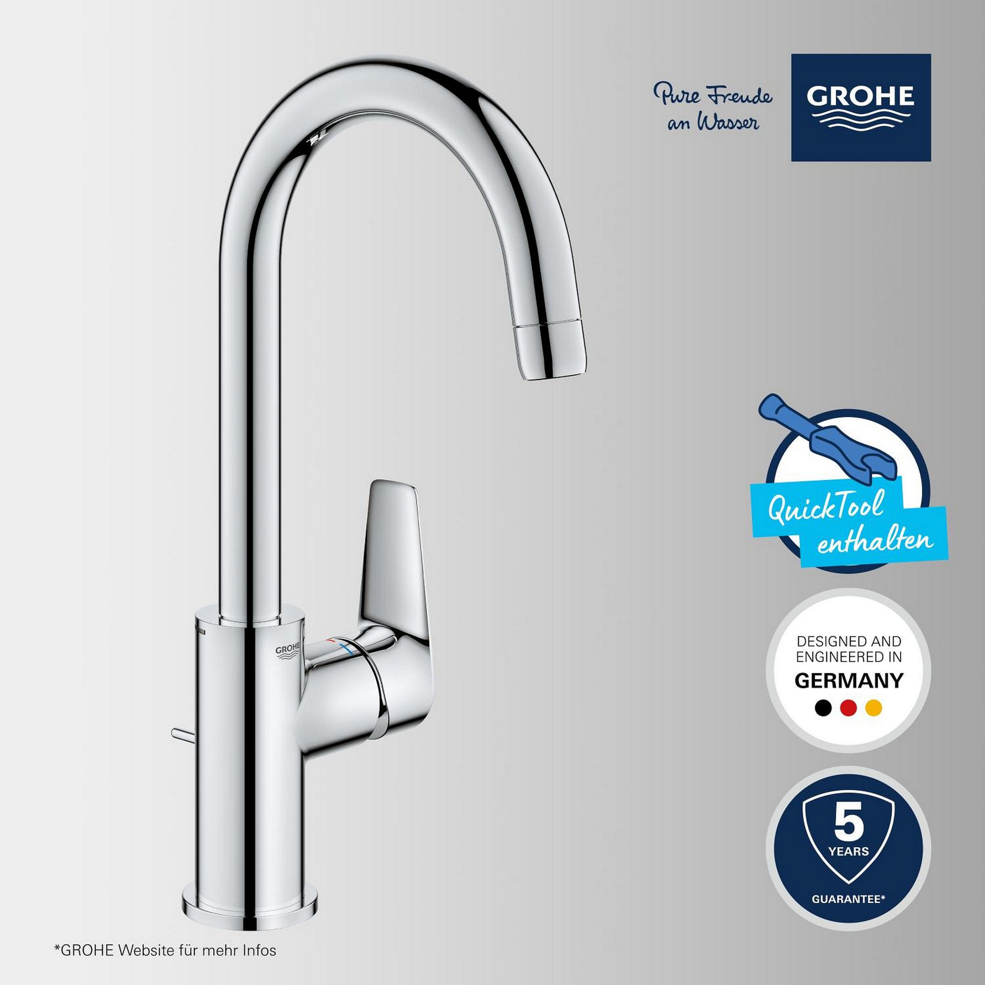 Waschtischarmatur 'Start Edge L' chromfarben