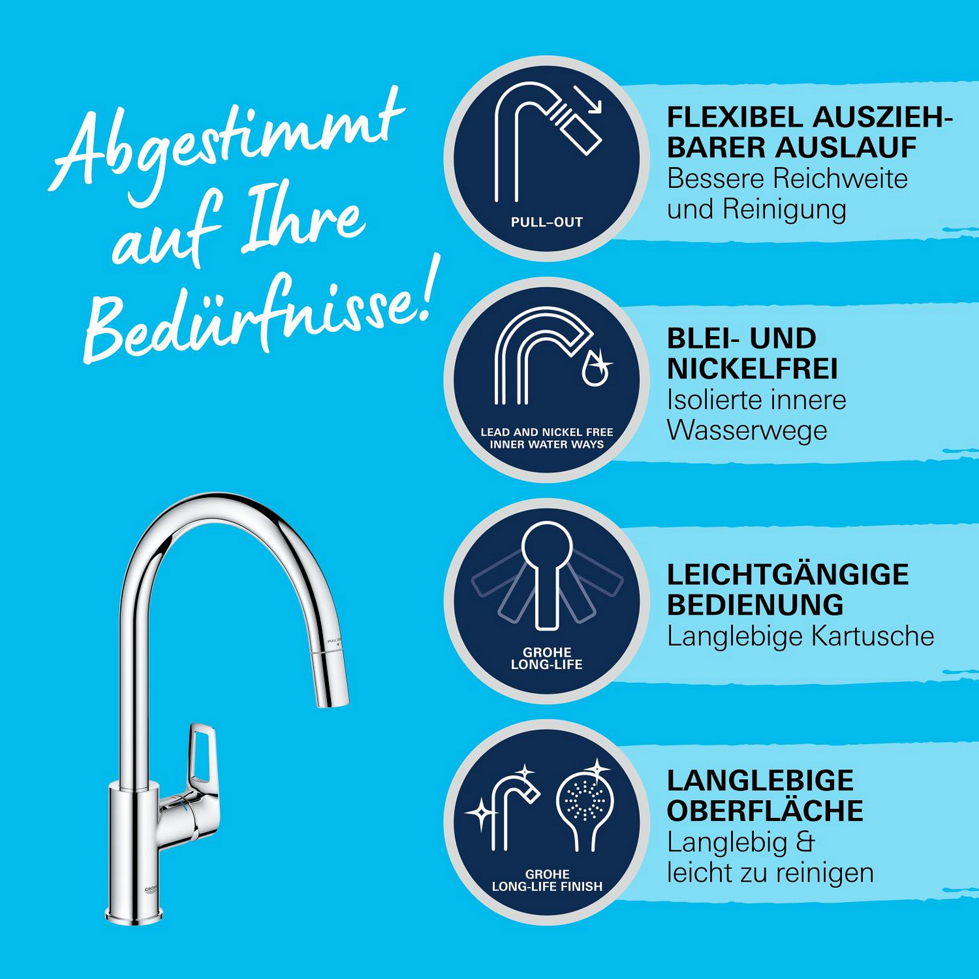 Küchenarmatur 'Start Loop' chromfarben