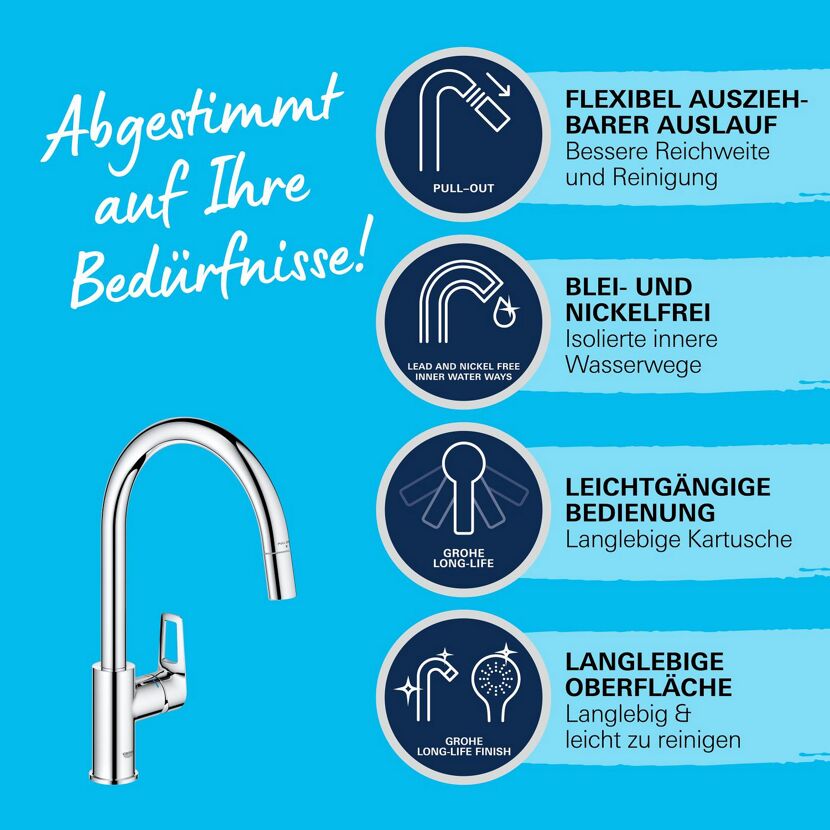 Küchenarmatur 'Start Loop' chromfarben