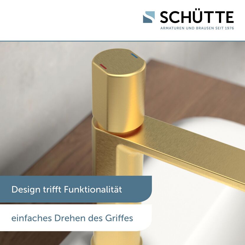 Goldener Wasserhahn Nahaufnahme