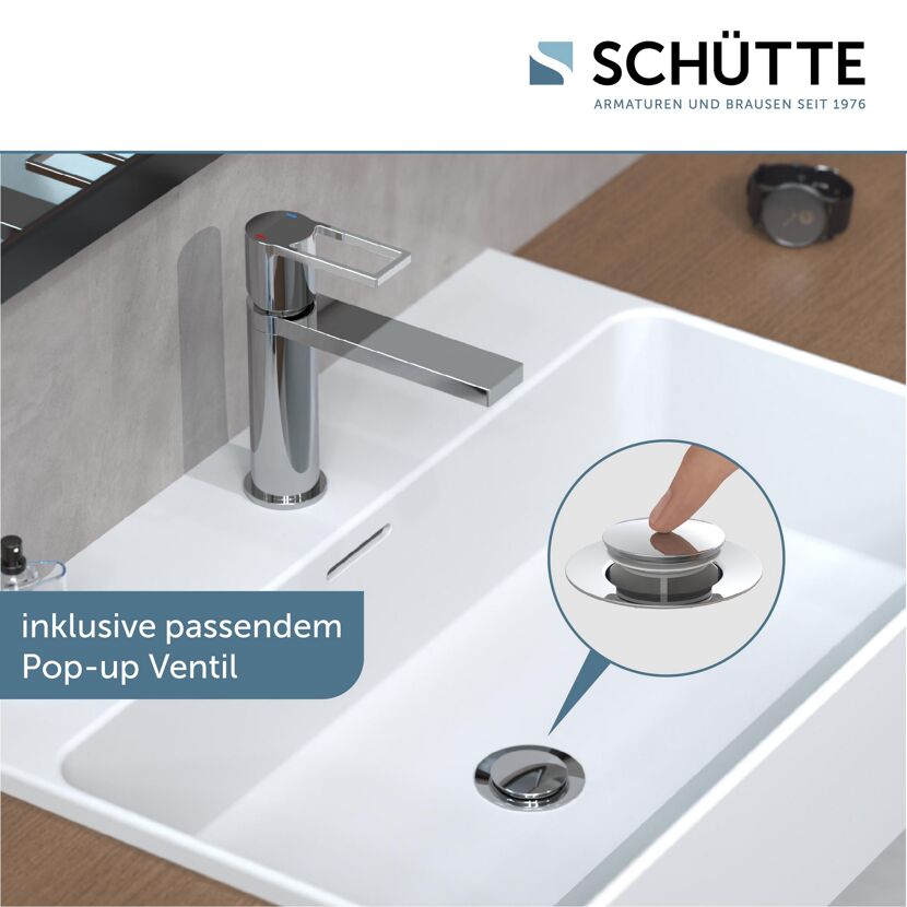 Waschbecken mit Pop-up Ventil
