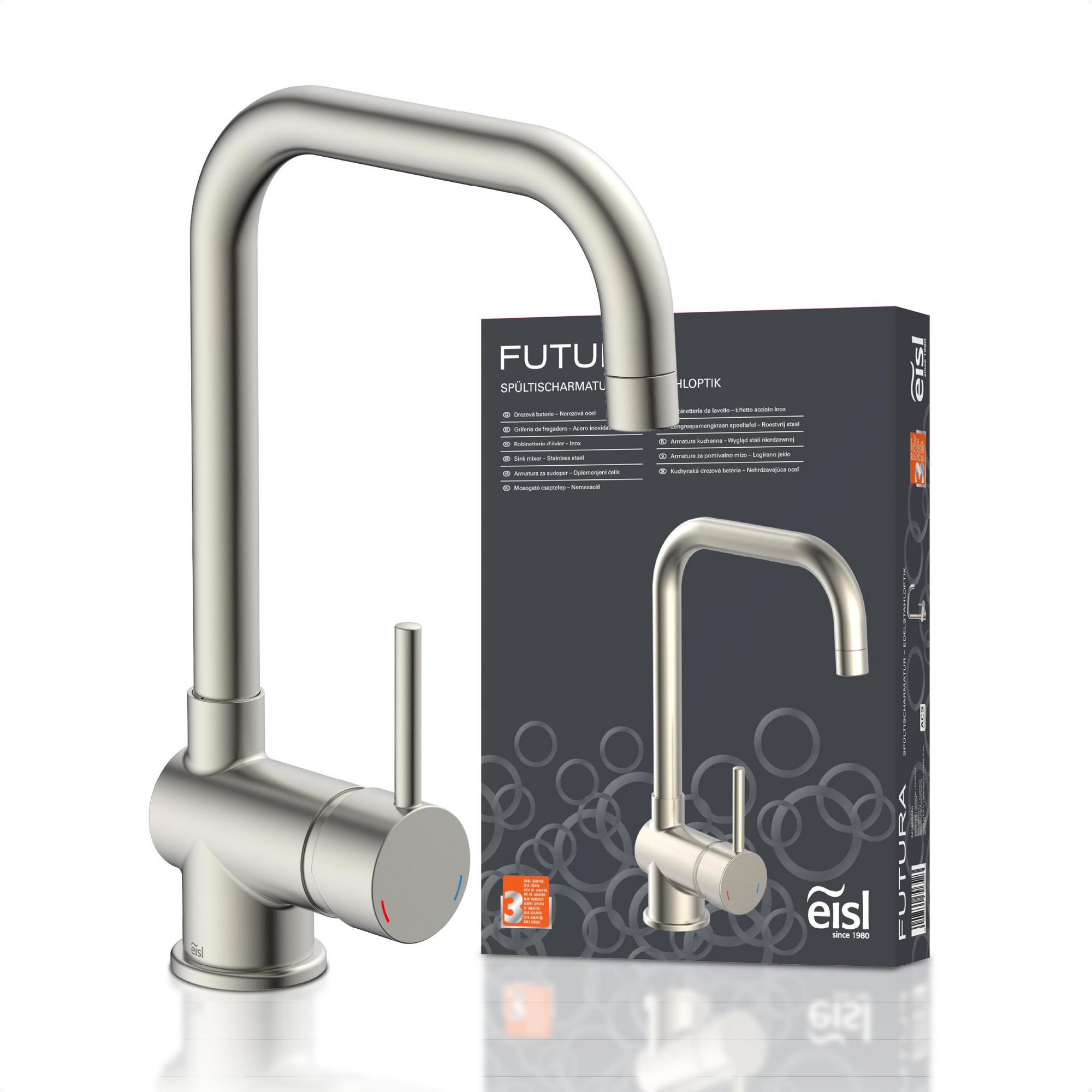 Spültischarmatur 'FUTURA' Edelstahl + product picture