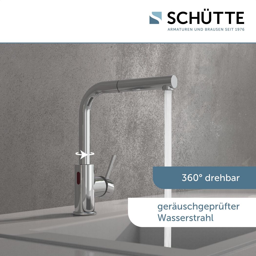 Schütte Küchenarmatur Vital Sensor chrom, 360° drehbar