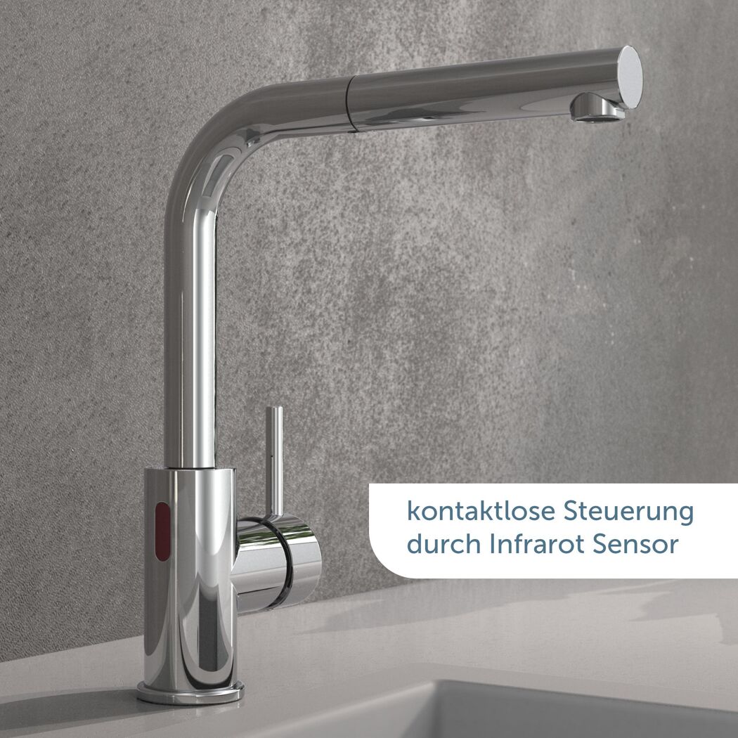 Sensor Spültischarmatur chrom