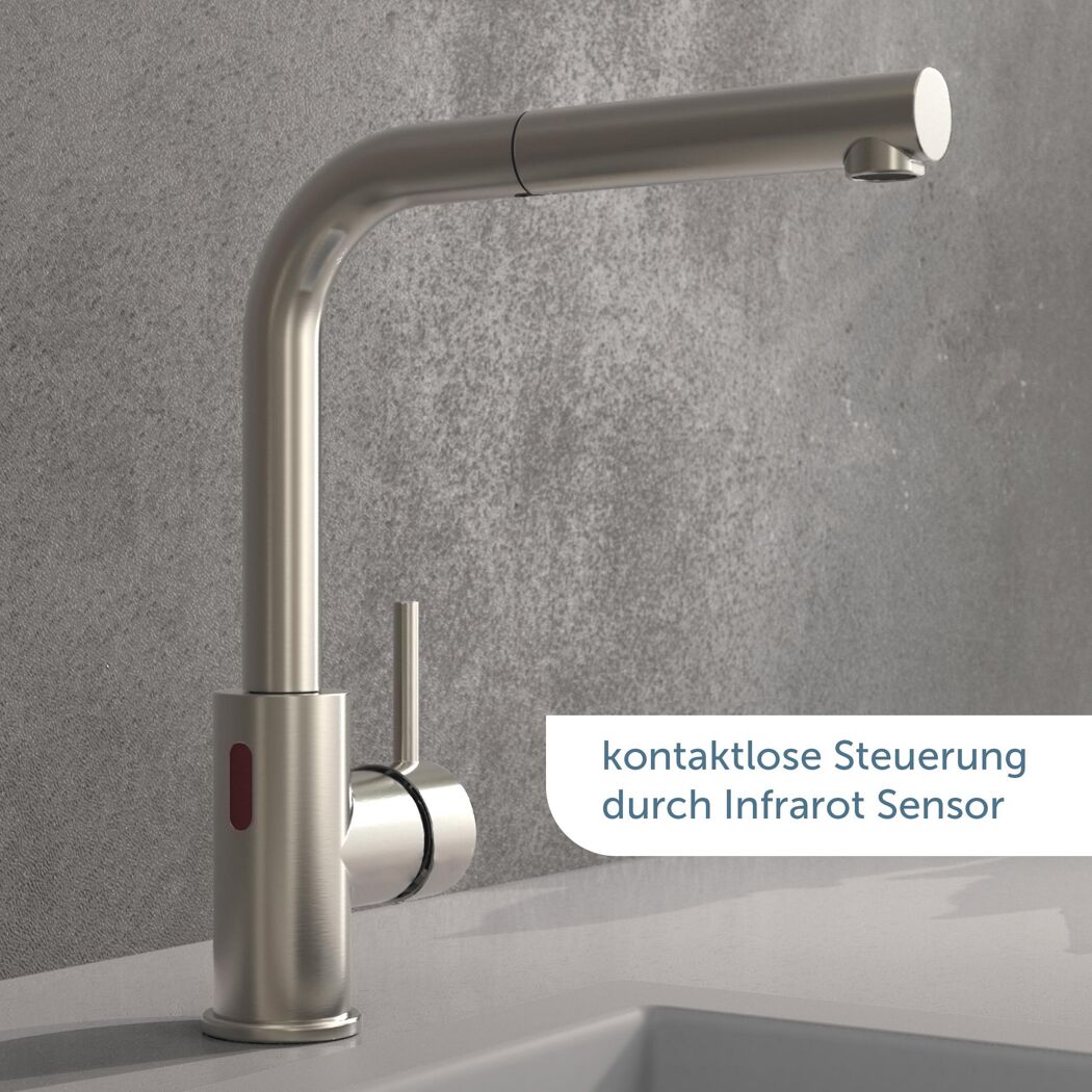 Sensor Spültischarmatur Edelstahl