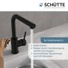 Schwarzer Wasserhahn mit Sensor