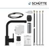 SCHÜTTE Sensor-Spültischarmatur schwarz mit Einzelteilen