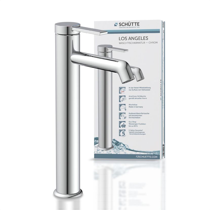 Chrom Wasserhahn mit Verpackung