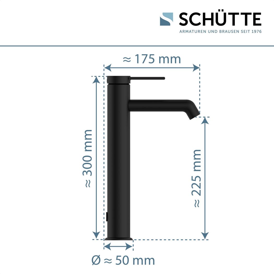 Waschtischarmatur 'Los Angeles' schwarz matt
