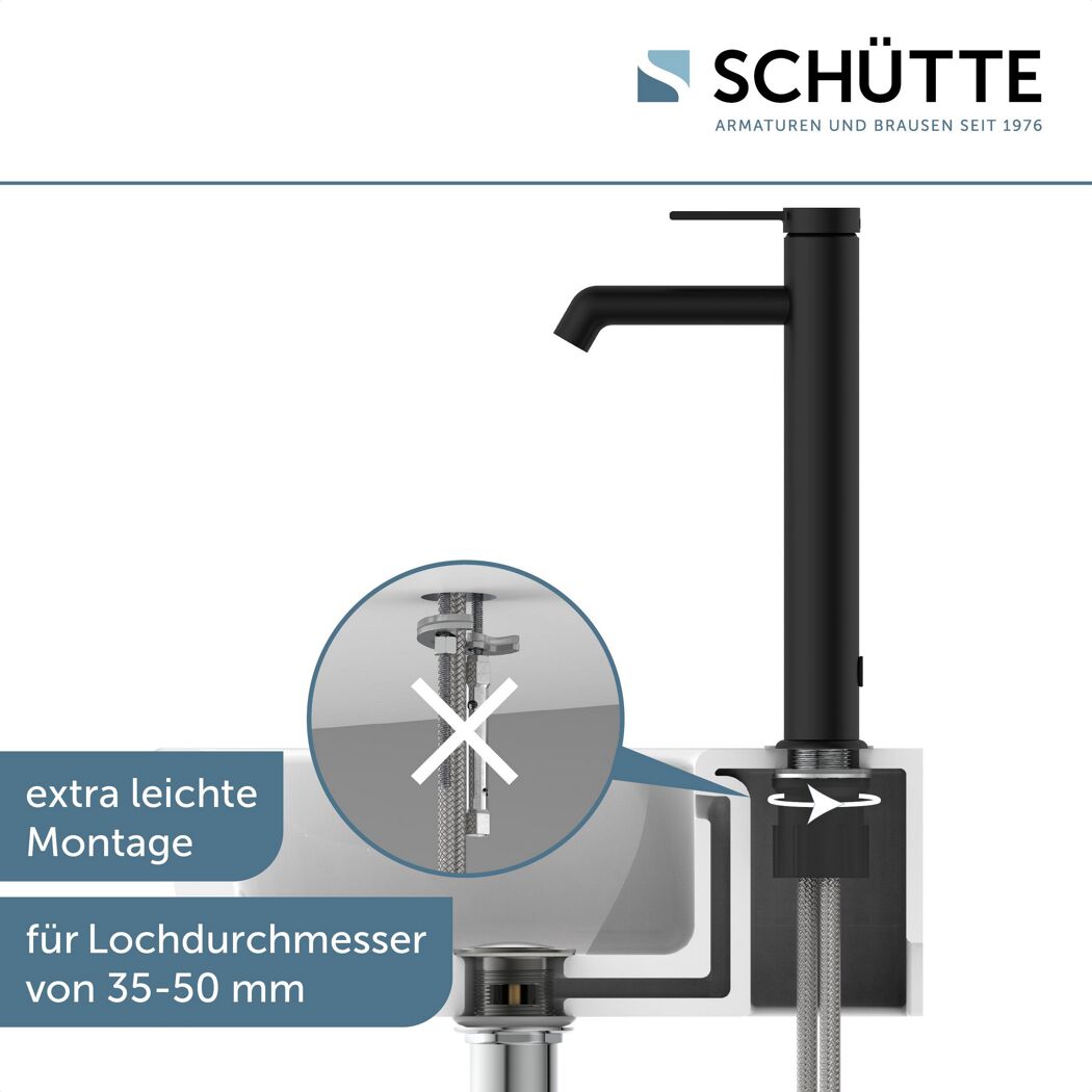 Waschtischarmatur 'Los Angeles' schwarz matt