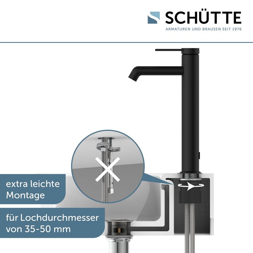 Waschtischarmatur 'Los Angeles' schwarz matt