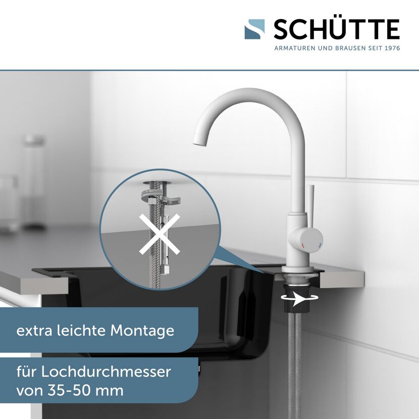 Montage einer SCHÜTTE Küchenarmatur