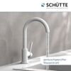 Weißer Wasserhahn SPT Cornwall, Wasserstrahl