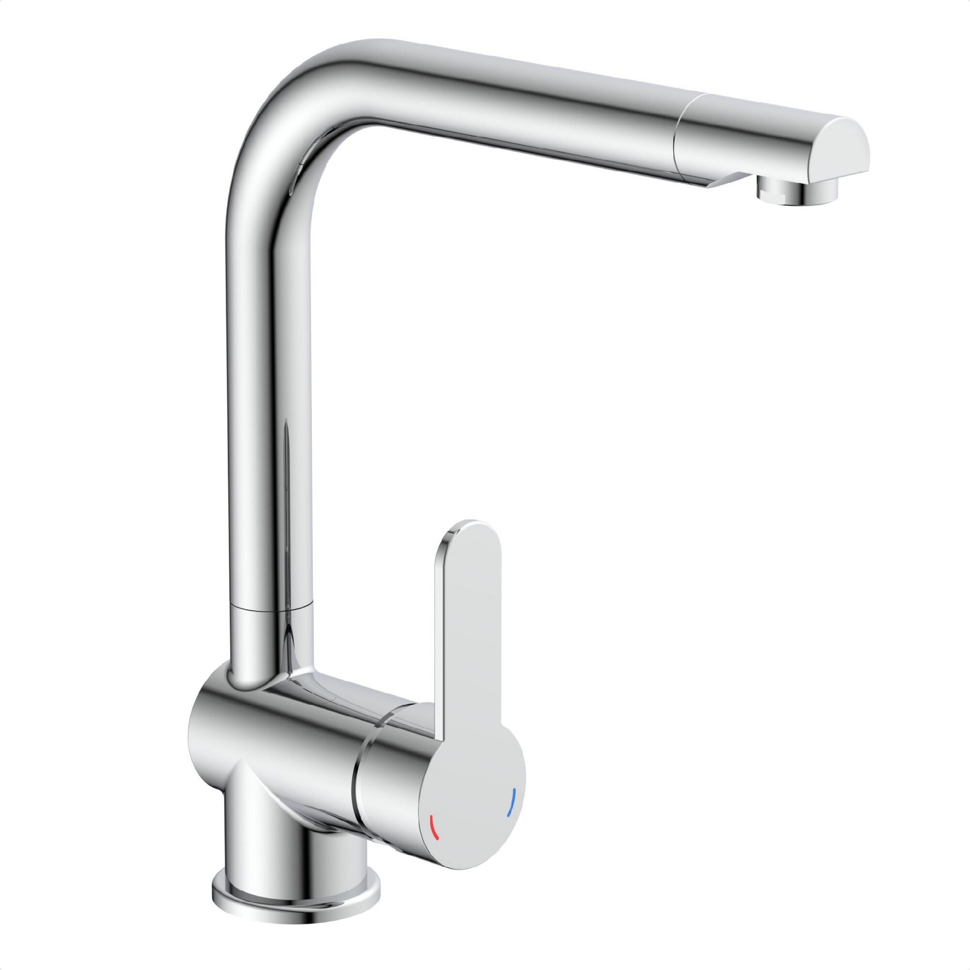 Chromfarbener Wasserhahn