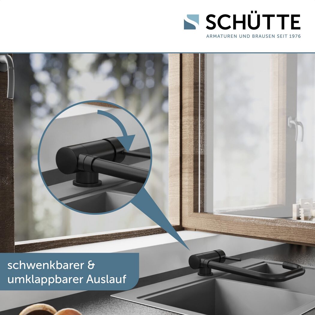 Spültischarmatur 'Window' mattschwarz