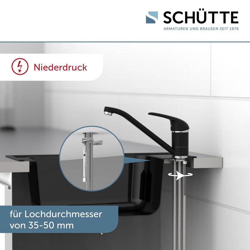 Spültischarmatur 'Donau' mattschwarz