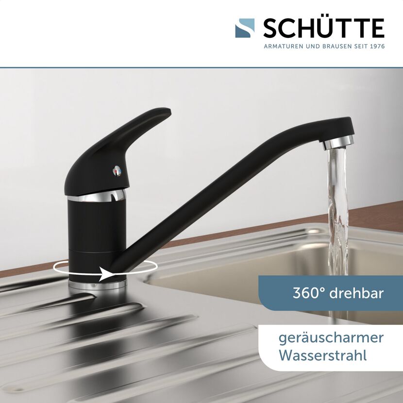 Spültischarmatur 'Donau' mattschwarz