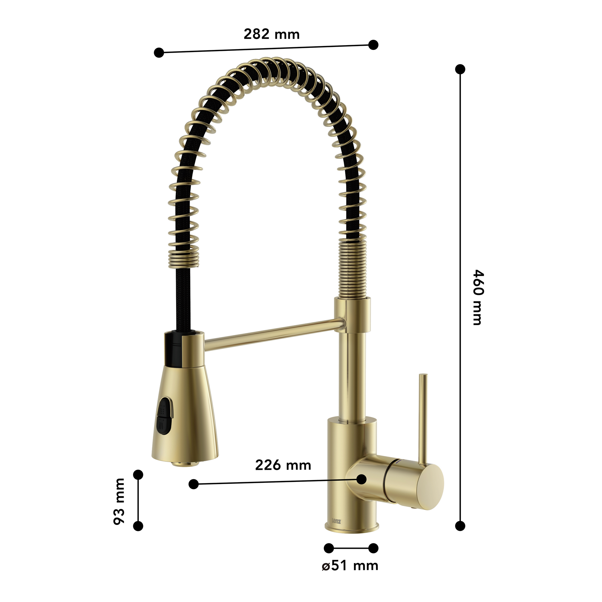 Küchenarmatur 'Kalani²' matt gold mit Pendelbrause + product picture