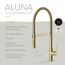 Küchenarmatur 'Aluna' gold-matt mit Pendelbrause