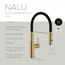 Küchenarmatur 'Nalu' gold-matt mit Pendelbrause