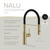 Küchenarmatur 'Nalu' goldfarben mit Pendelbrause