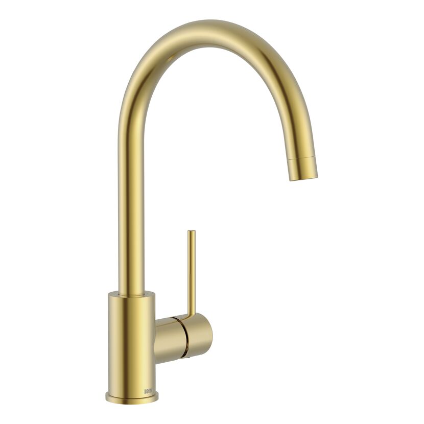 Goldene Küchenarmatur mit Einhebelmischer