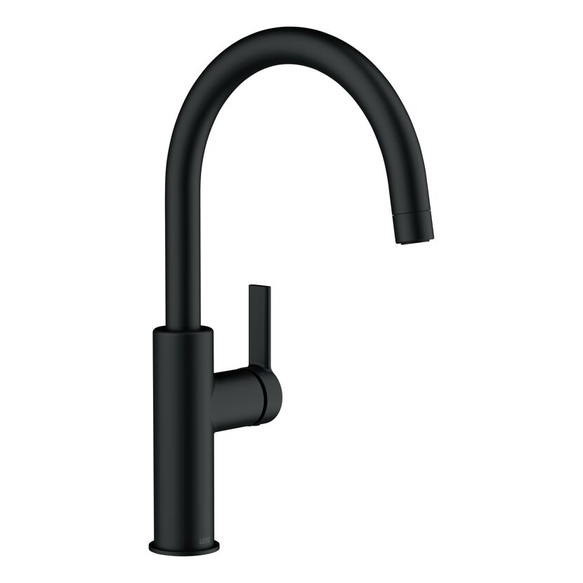Schwarze Küchenarmatur mit Hebel