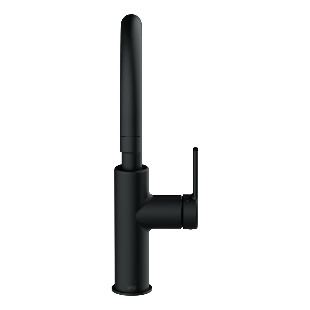 Schwarze Küchenarmatur mit Hebel