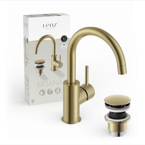 Waschtischarmatur 'Moana' matt gold schwenkbar