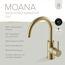 Waschtischarmatur 'Moana' matt gold schwenkbar