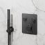 Schwarze Duscharmatur mit Thermostat