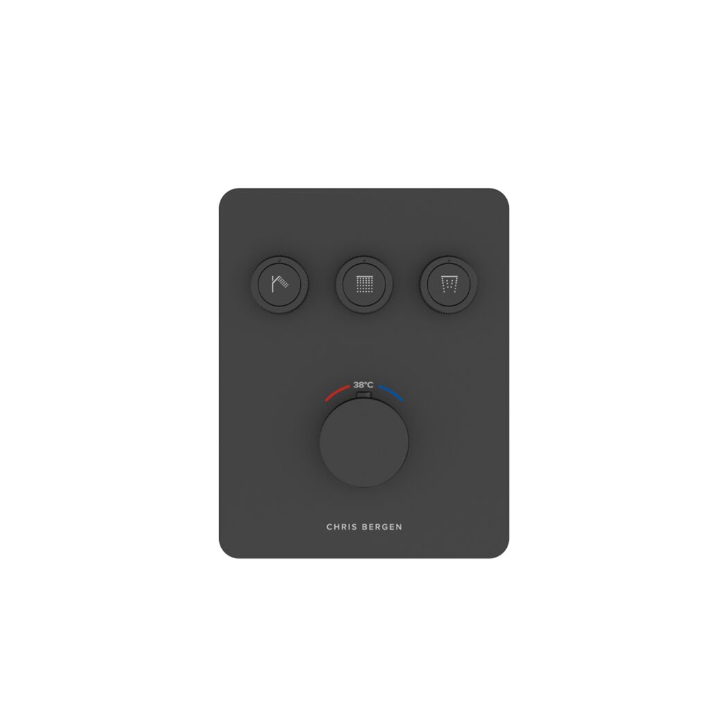 Schwarzer Duscharmatur Thermostat