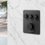 Verkleinertes Bild von Duschthermostat 'Aquatronic' Unterputz schwarz matt 3 Ausgänge