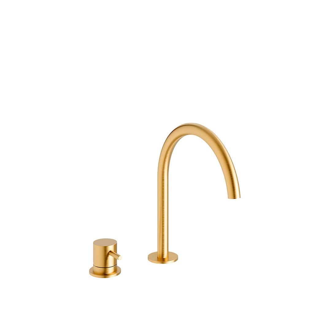 Goldener Waschtischmischer
