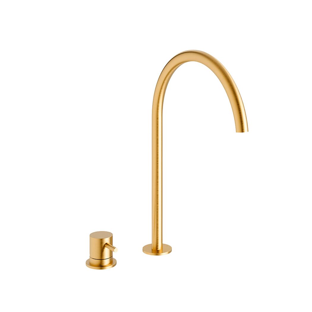 Goldener Waschtischarmatur