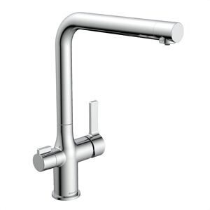 Spültischarmatur 'Aquastar Pro' chromfarben mit Filtersystem