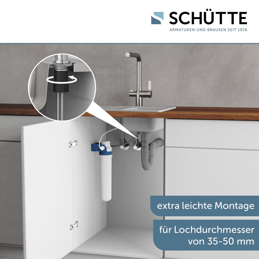 Einbau von Spültischarmatur