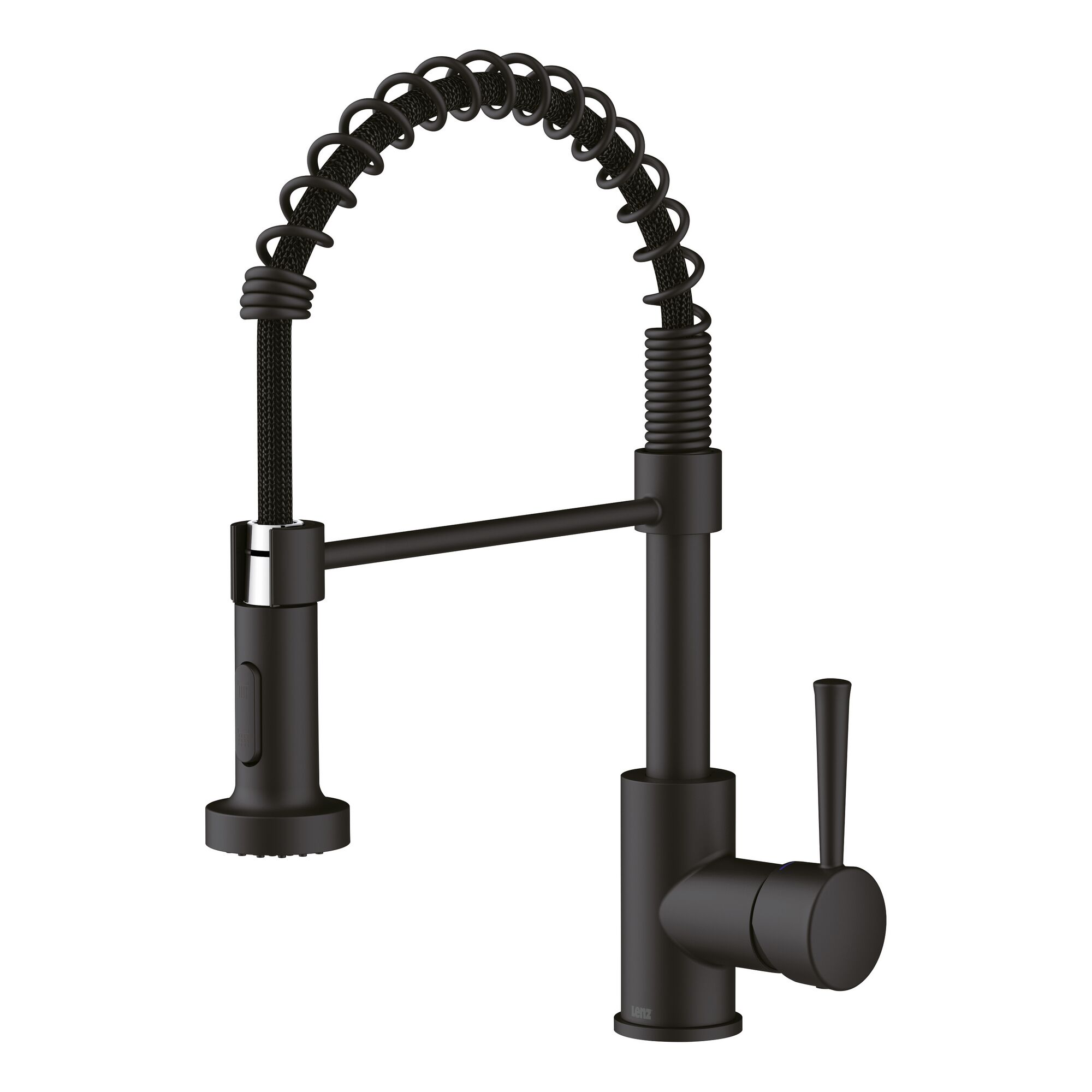 Schwarze Küchenarmatur mit Schlauchbrause