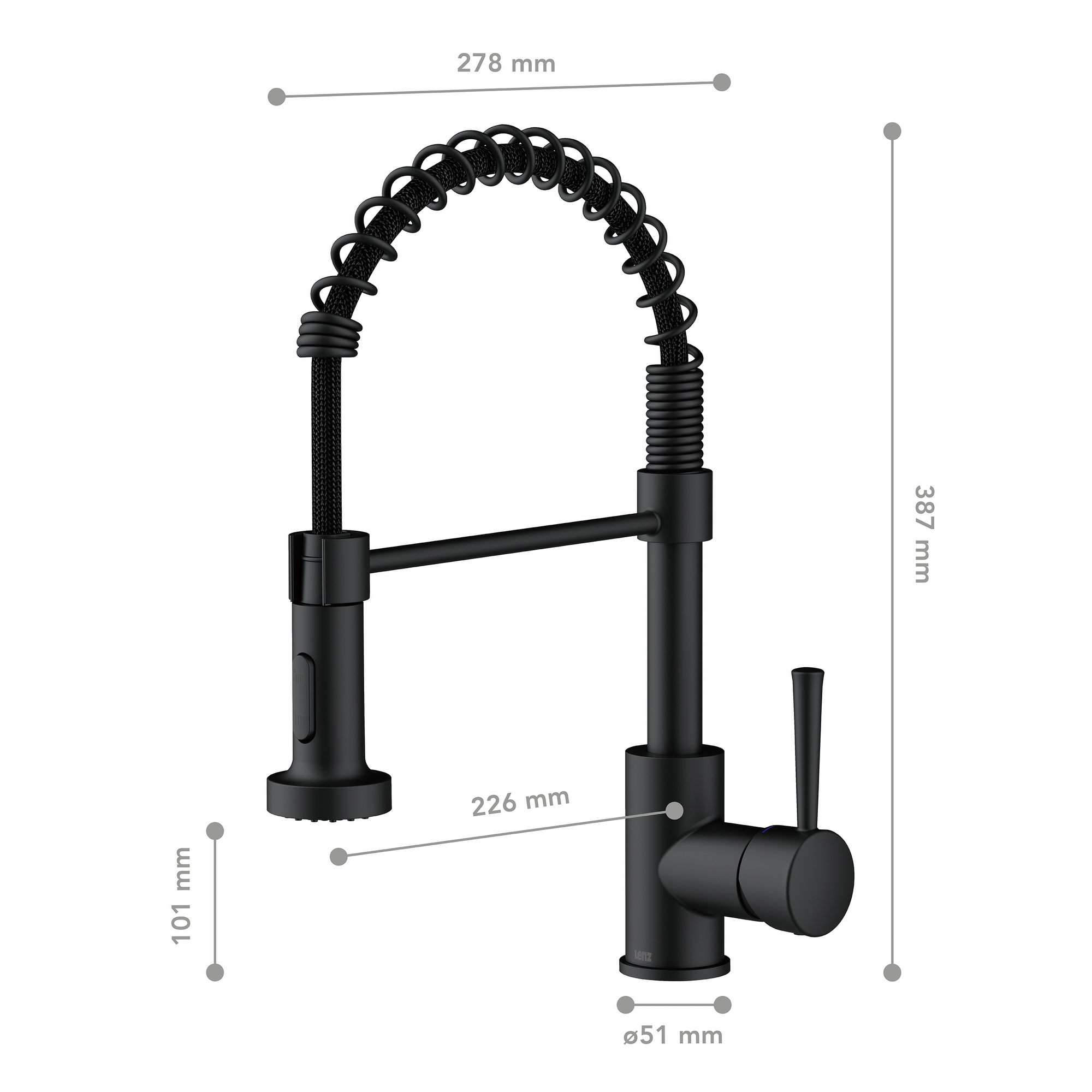 Niederdruck-Küchenarmatur 'Nova' schwarz matt + product picture