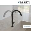 Schwarze Spültischarmatur, 360° drehbar
