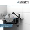 Schwarze Küchenarmatur, Detailaufnahme Montage