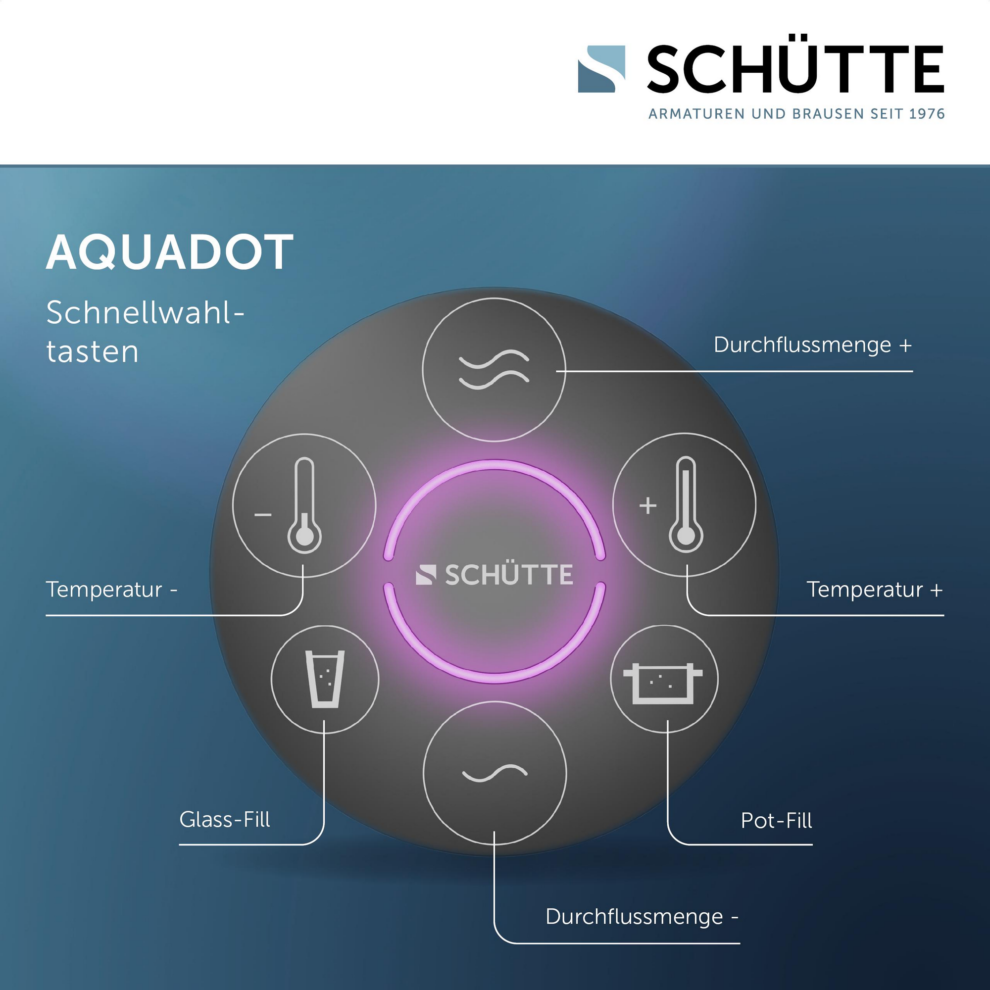 Digitale Spültischarmatur 'Aquadot' mit Smart Control Edelstahloptik/schwarz + product picture