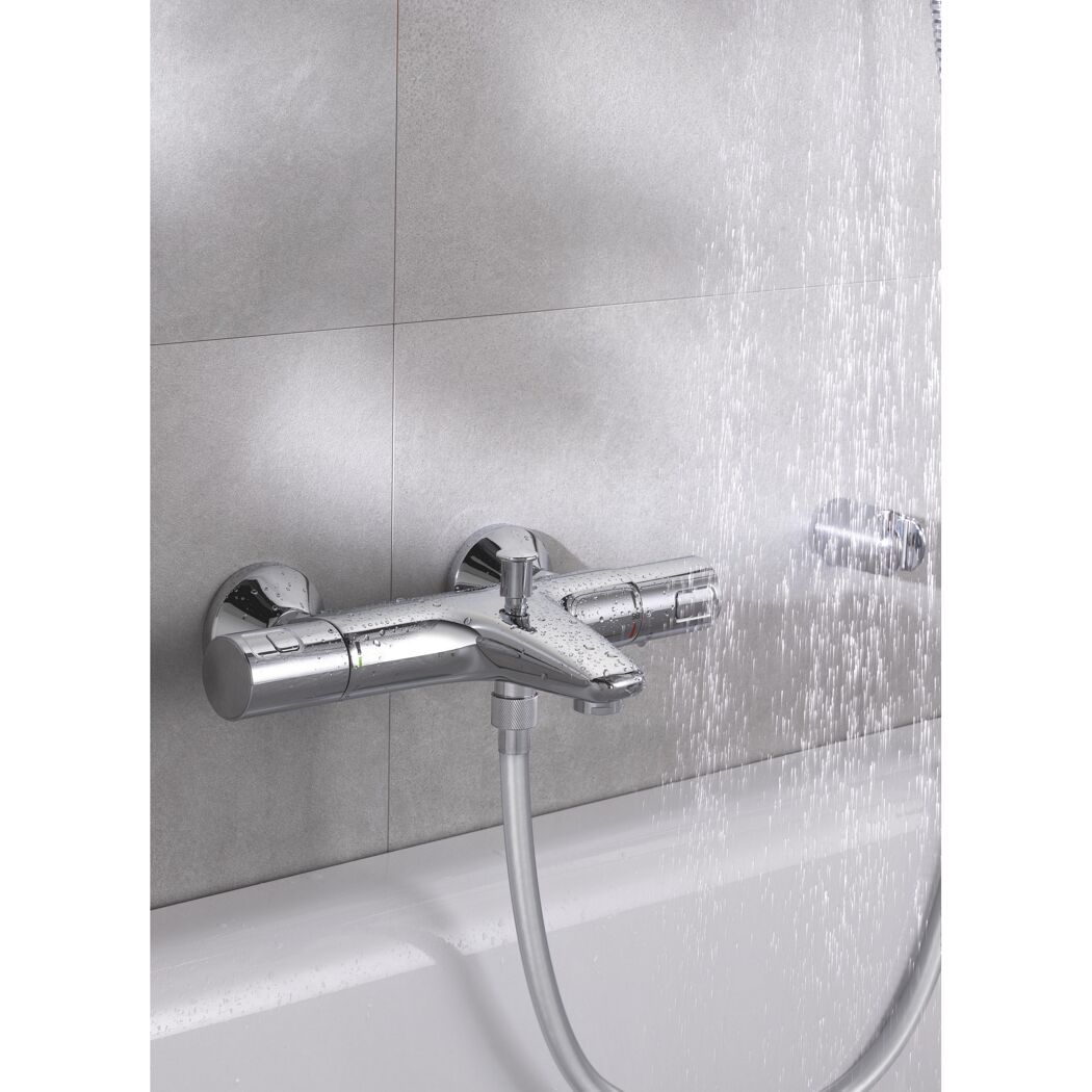 Thermostat-Wannenbatterie 'Precision Start' verchromt