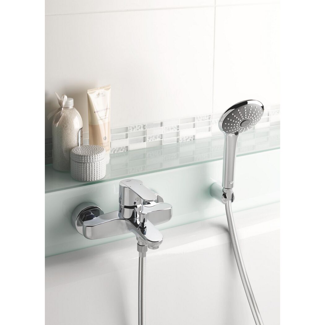 Einhand-Wannenbatterie 'Wave Cosmopolitan' verchromt