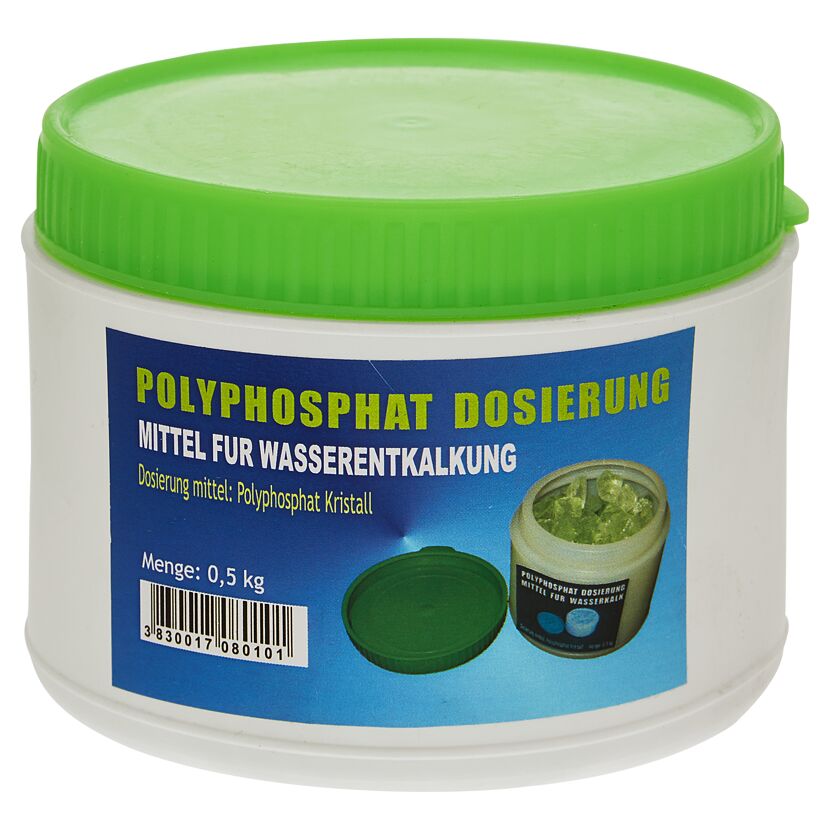 Dose mit Polyphosphat Kristallen