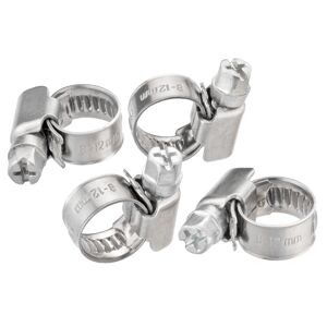 Schlauch-Schellen Edelstahl Ø 8-12 x 9 mm, 4 Stück