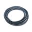 Schwarzes, aufgerolltes HDPE-Rohr mit blauer Linie