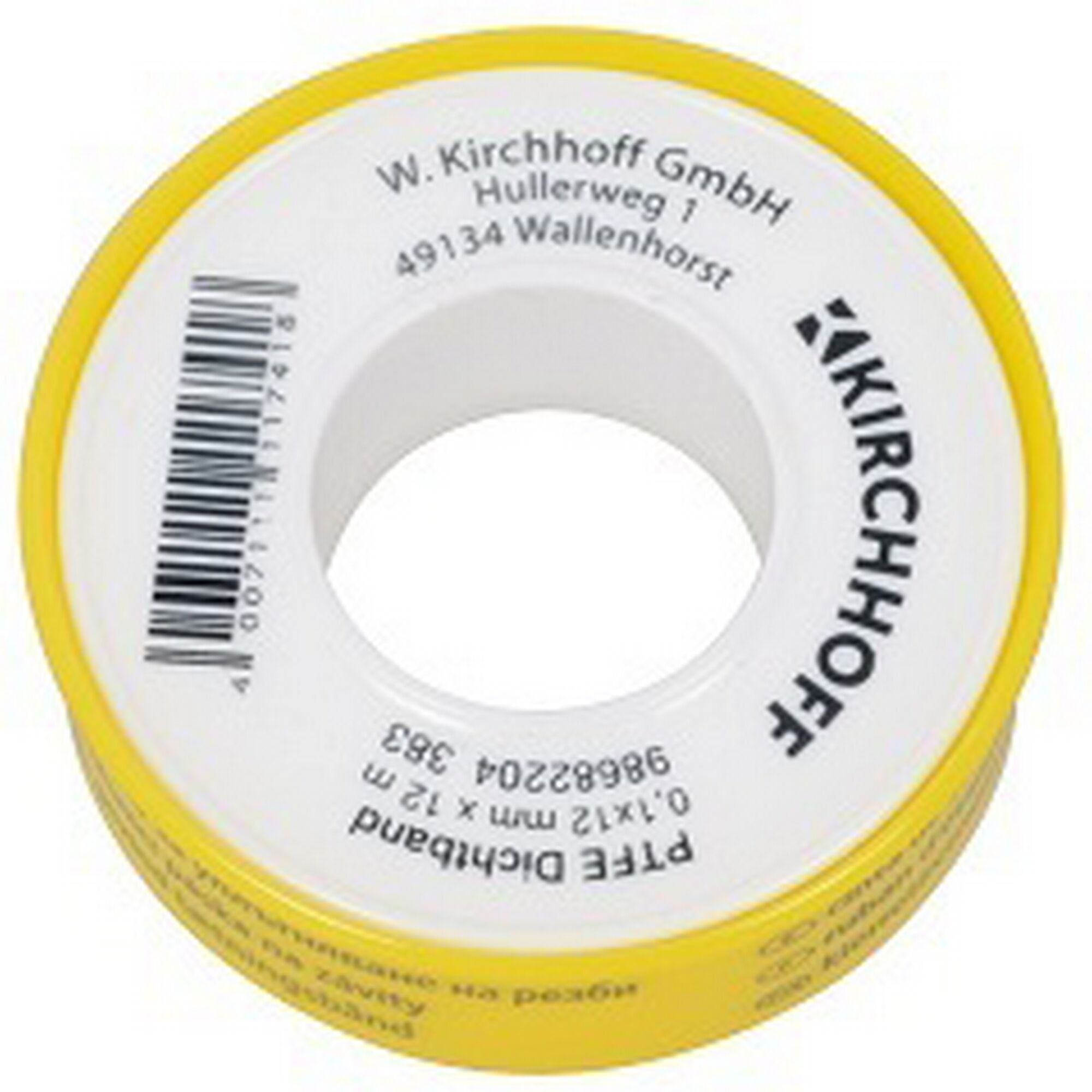 PTFE Dichtband 0,1 x 12 mm x 12 m von W. Kirchhoff